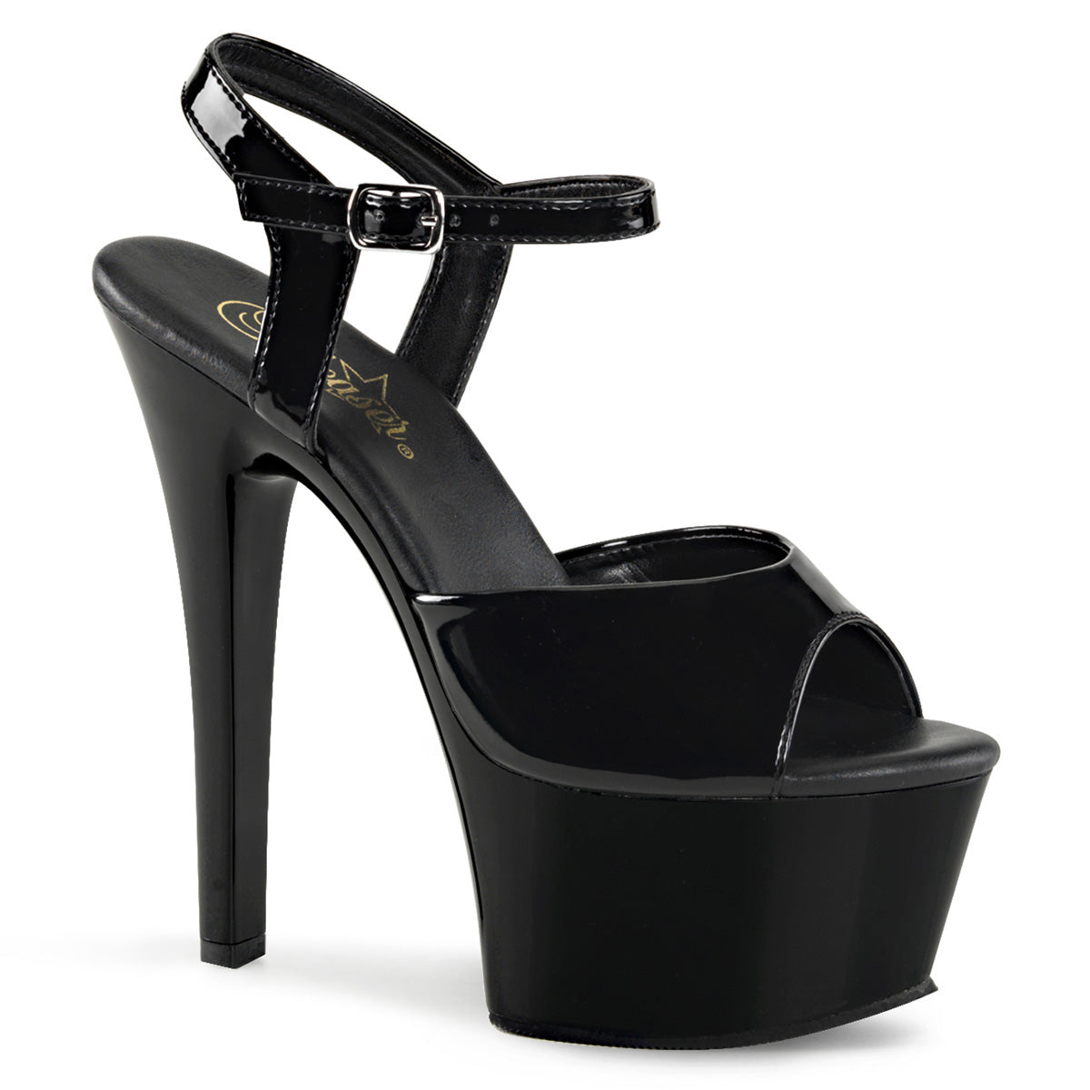 【PLEASER】ASPIRE-609 シューズ Blk Pat/Blk【取寄】