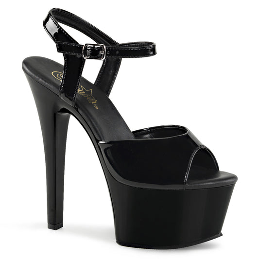 【PLEASER】ASPIRE-609 シューズ Blk Pat/Blk【取寄】