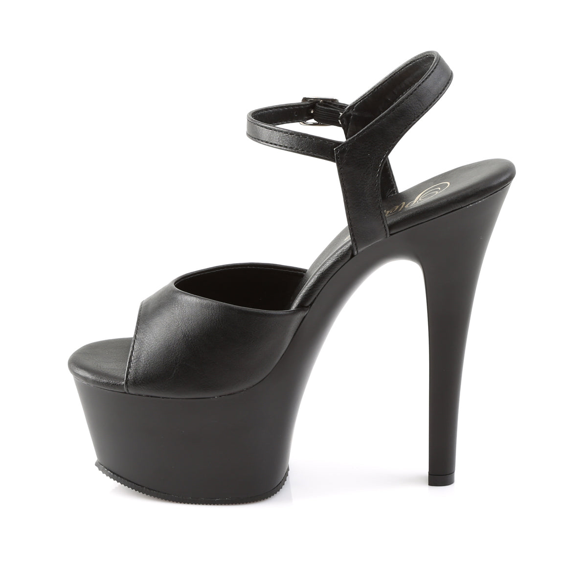 【PLEASER】ASPIRE-609 プラットフォームシューズ Blk Faux Leather/Blk Matte【取寄】