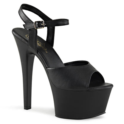 【PLEASER】ASPIRE-609 シューズ Blk Faux Leather/Blk Matte【取寄】