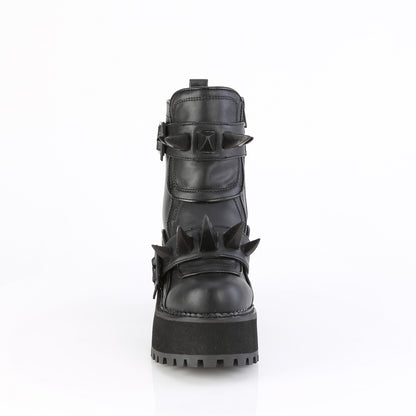 【DEMONIA】ASSAULT-72 アンクルブーツ Blk Vegan Leather【取寄】