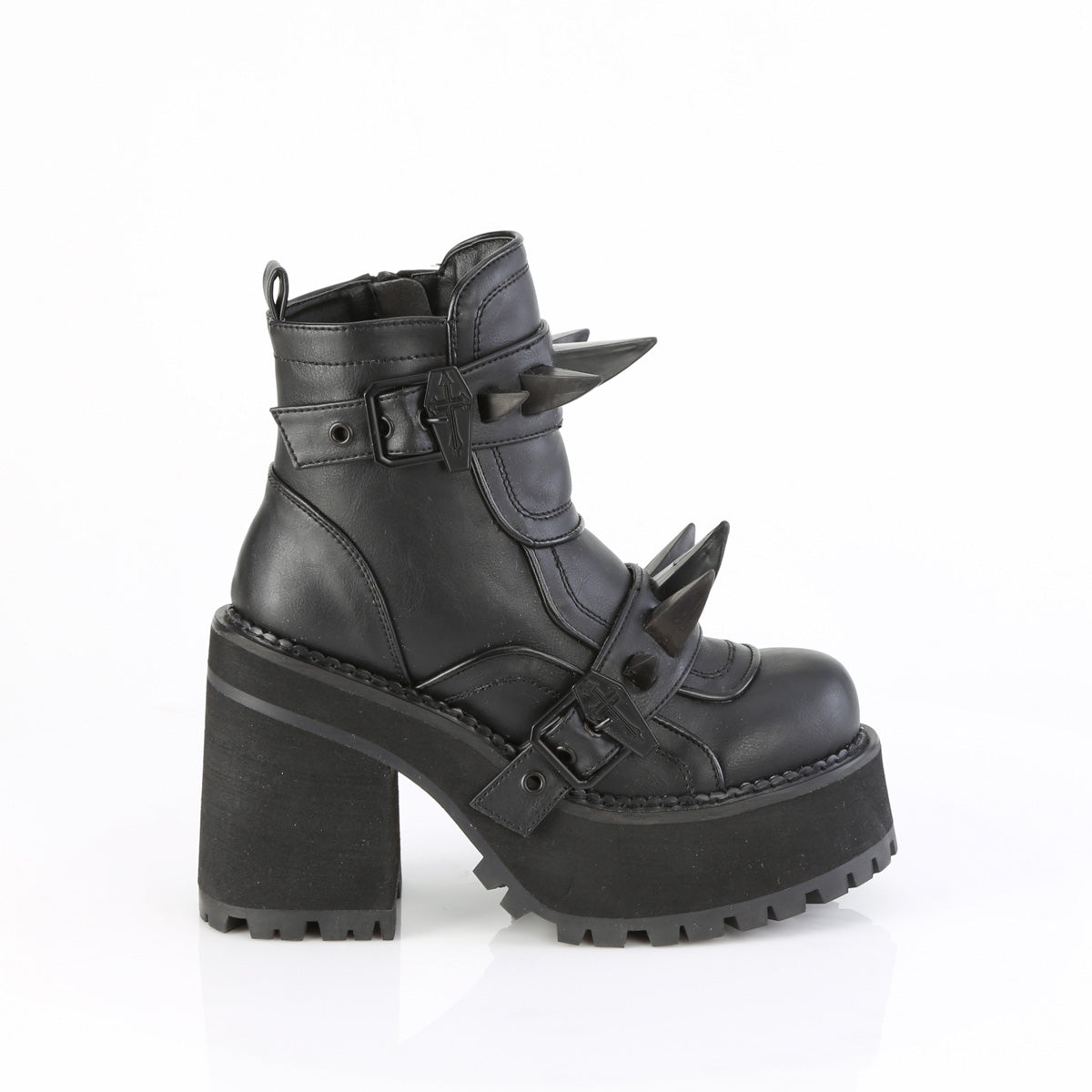【DEMONIA】ASSAULT-72 アンクルブーツ Blk Vegan Leather【取寄】