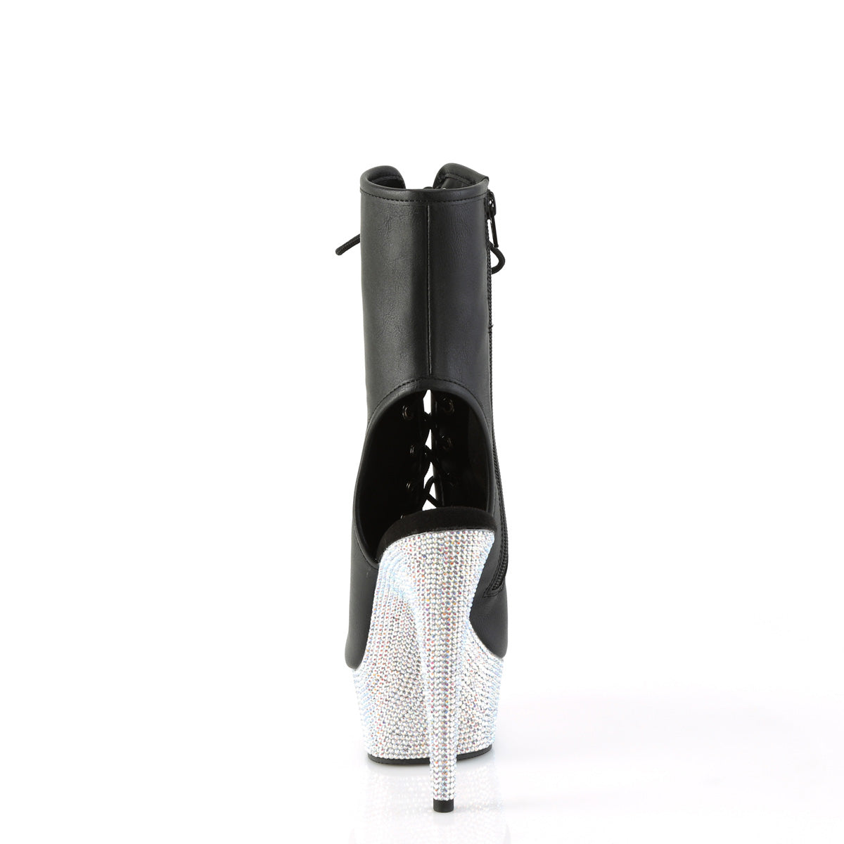 【PLEASER】BEJEWELED-1016-6 シューズ Blk Faux Leather/Slv AB RS【取寄】