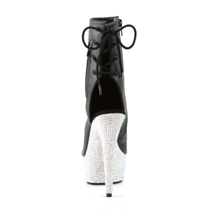 【PLEASER】BEJEWELED-1018DM-6 プラットフォームシューズ Blk Faux Leather/Slv Multi RS【取寄】