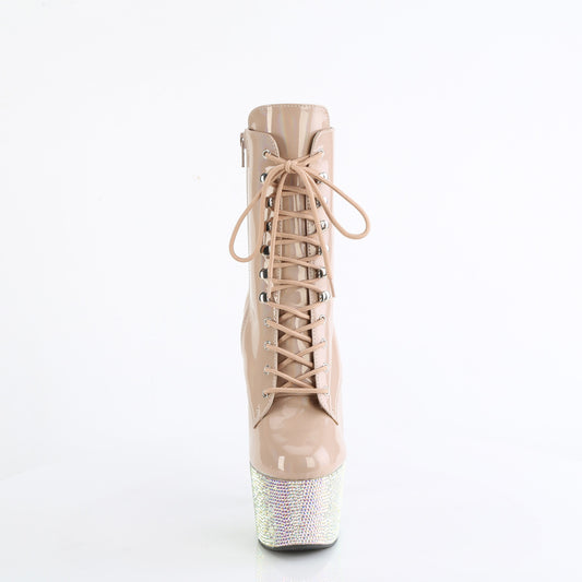 【PLEASER】BEJEWELED-1020-7 シューズ Nude Holo Pat/Nude AB RS【取寄】