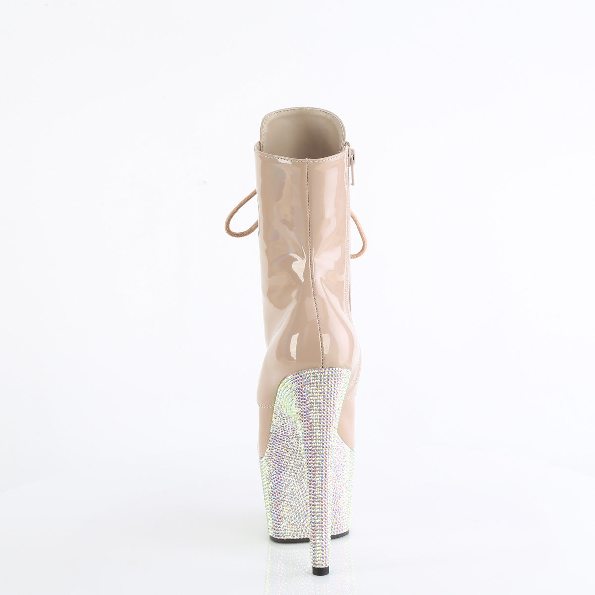 【PLEASER】BEJEWELED-1020-7 プラットフォームシューズ Nude Holo Pat/Nude AB RS【取寄】