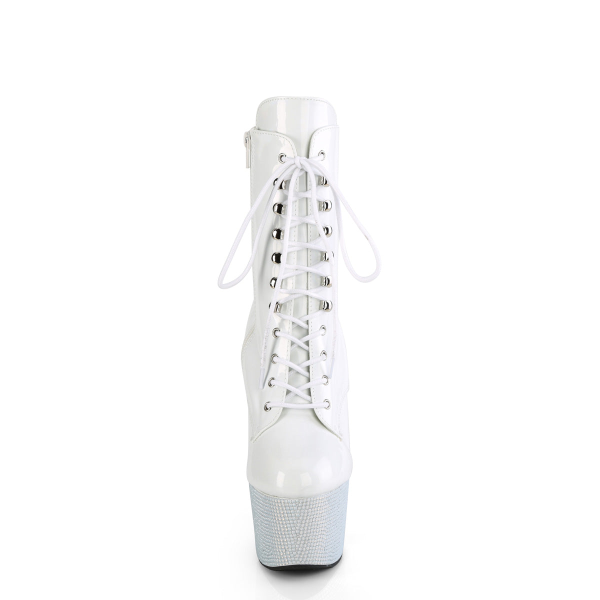 【PLEASER】BEJEWELED-1020-7 プラットフォームシューズ Wht Holo Pat/Wht RS【取寄】