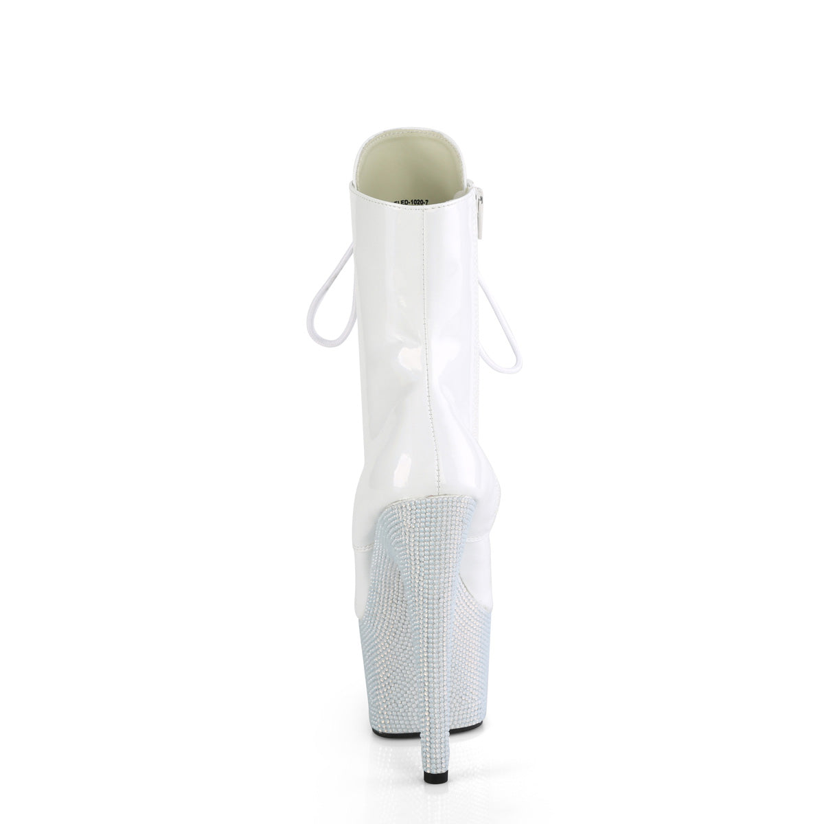 【PLEASER】BEJEWELED-1020-7 プラットフォームシューズ Wht Holo Pat/Wht RS【取寄】