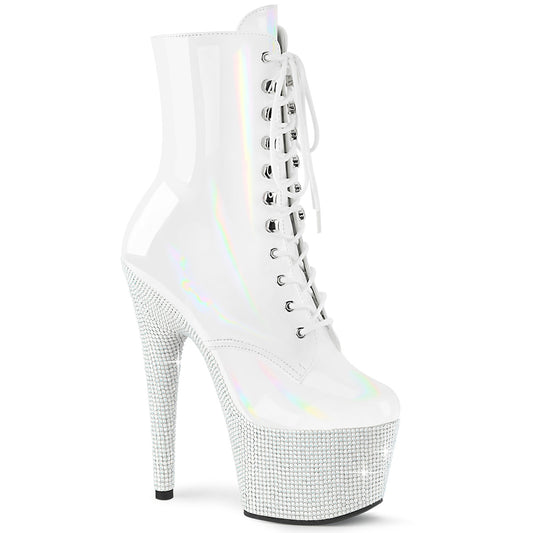 【PLEASER】BEJEWELED-1020-7 シューズ Wht Holo Pat/Wht RS【取寄】