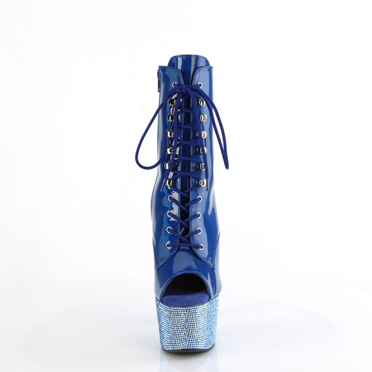 【PLEASER】BEJEWELED-1021-7 シューズ Blue Holo Pat/Blue AB RS【取寄】