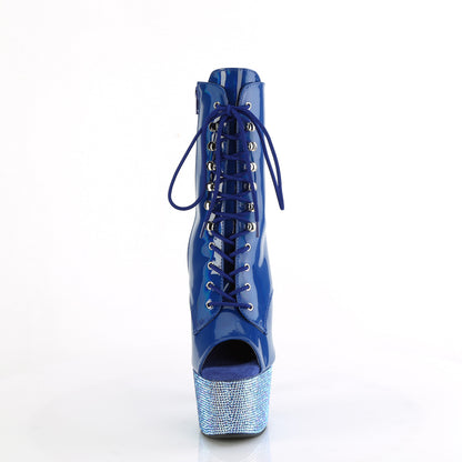 【PLEASER】BEJEWELED-1021-7 プラットフォームシューズ Blue Holo Pat/Blue AB RS【取寄】