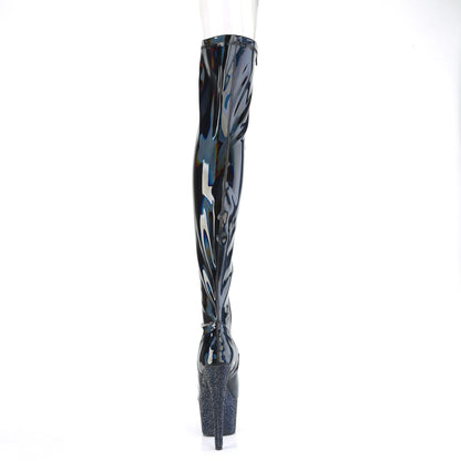 【PLEASER】BEJEWELED-3011-7 シューズ Blk Str Holo Pat/Midnight Blk RS【取寄】