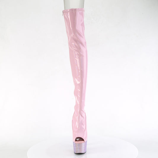 【PLEASER】BEJEWELED-3011-7 シューズ B. Pink Str Holo Pat/B. Pink AB RS【取寄】