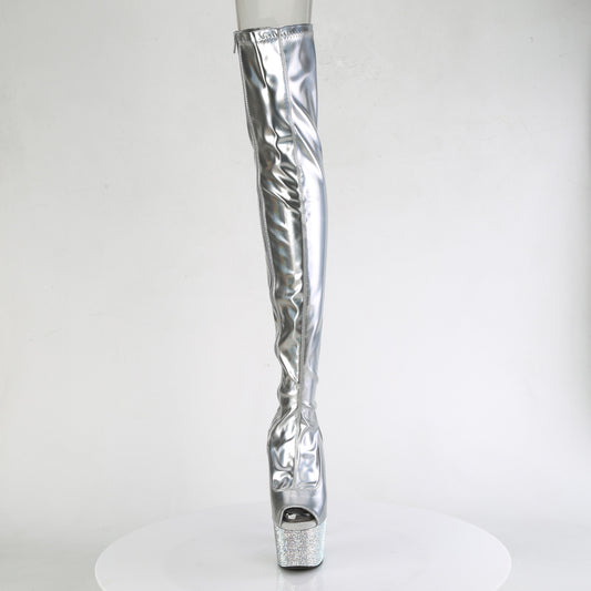 【PLEASER】BEJEWELED-3011-7 シューズ Slv Str Holo Pat/Slv AB RS【取寄】