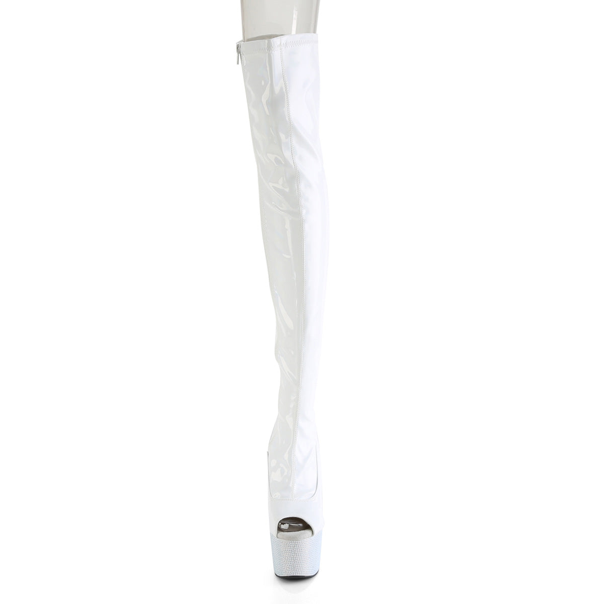 【PLEASER】BEJEWELED-3011-7 シューズ Wht Str Holo Pat/Wht RS【取寄】
