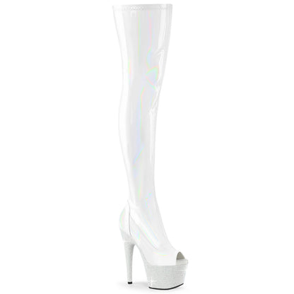 【PLEASER】BEJEWELED-3011-7 シューズ Wht Str Holo Pat/Wht RS【取寄】