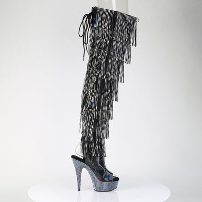 【PLEASER】BEJEWELED-3017HG-RSF シューズ Blk Holo Pat/Slv AB RS【取寄】