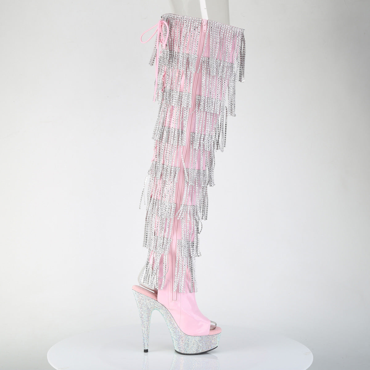 【PLEASER】BEJEWELED-3017HG-RSF シューズ B. Pink Holo Pat/Slv AB RS【取寄】