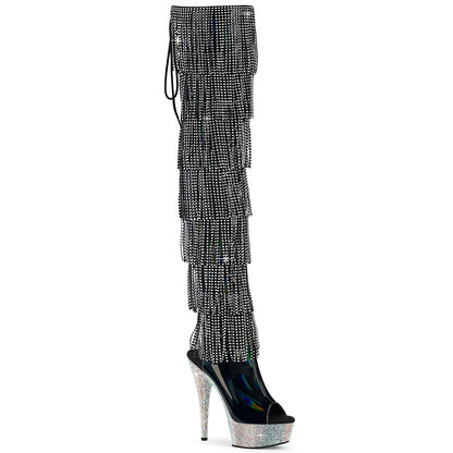 【PLEASER】BEJEWELED-3017HG-RSF シューズ Blk Holo Pat/Slv AB RS【取寄】