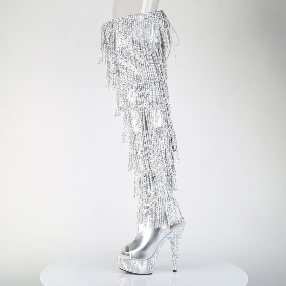 【PLEASER】BEJEWELED-3017HG-RSF シューズ Slv Holo Metallic Pu/Slv AB RS【取寄】