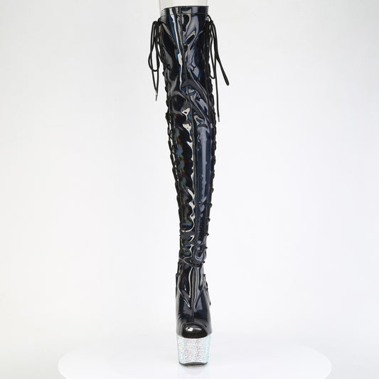 【PLEASER】BEJEWELED-3052HG-7 シューズ Blk Holo Pat/Slv Multi RS【取寄】