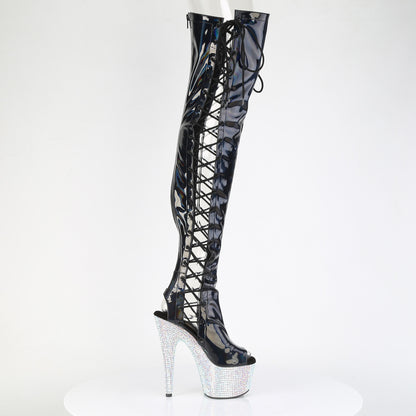【PLEASER】BEJEWELED-3052HG-7 シューズ Blk Holo Pat/Slv Multi RS【取寄】