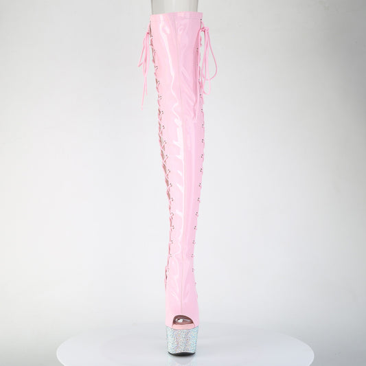 【PLEASER】BEJEWELED-3052HG-7 シューズ B. Pink Holo Pat/Slv AB RS【取寄】