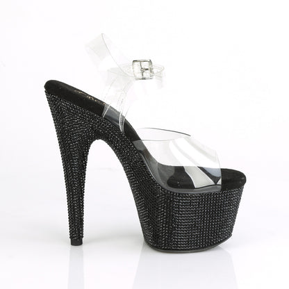 【PLEASER】BEJEWELED-708DM シューズ Clr/Blk RS【取寄】