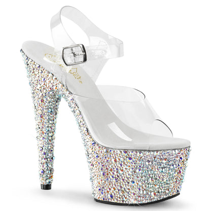 【PLEASER】BEJEWELED-708MS シューズ Clr/Slv Multi RS【取寄】