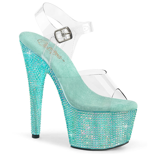 【PLEASER】BEJEWELED-708RRS プラットフォームシューズ Clr/Aqua RS【取寄】