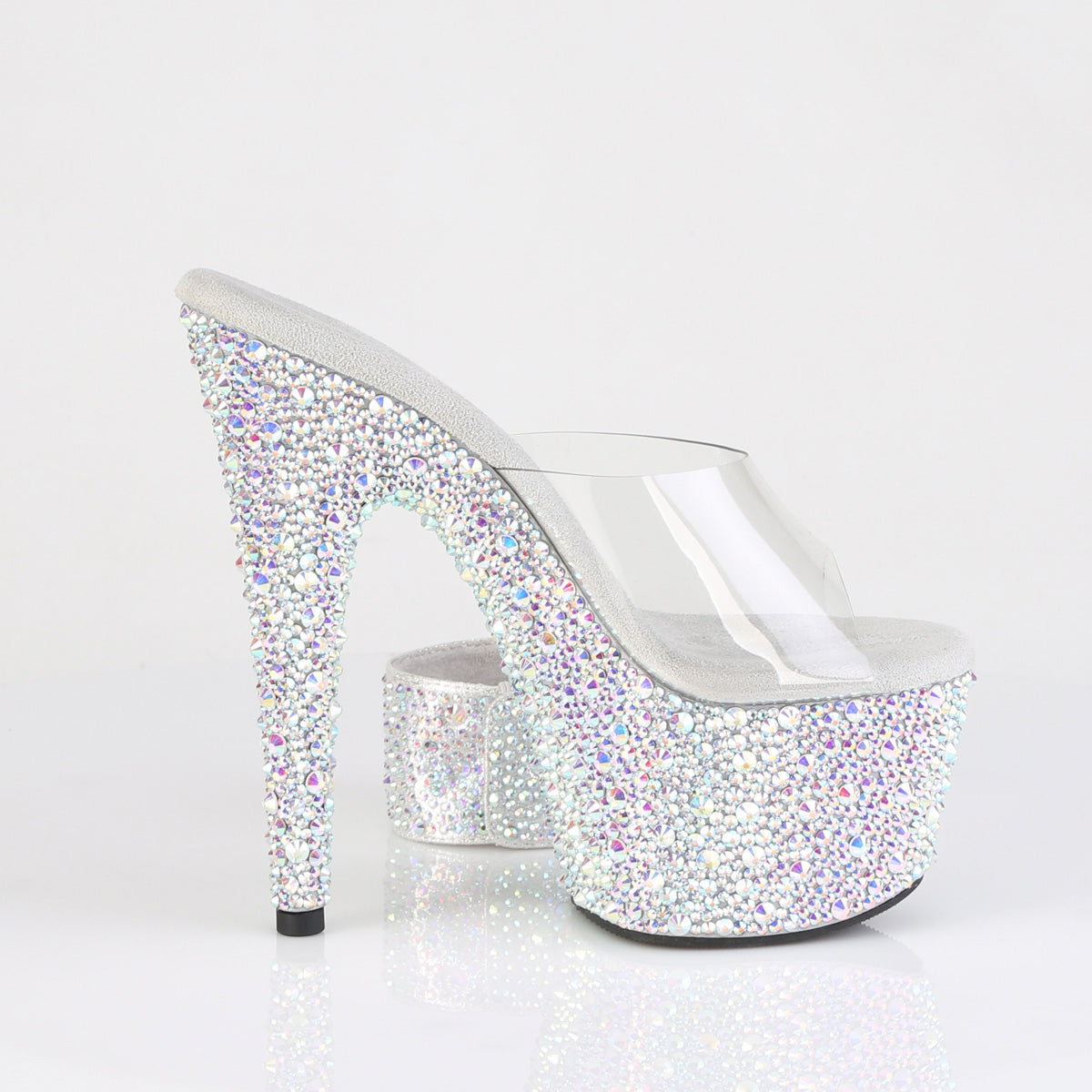 【PLEASER】BEJEWELED-712MS シューズ Clr/Slv AB RS【取寄】