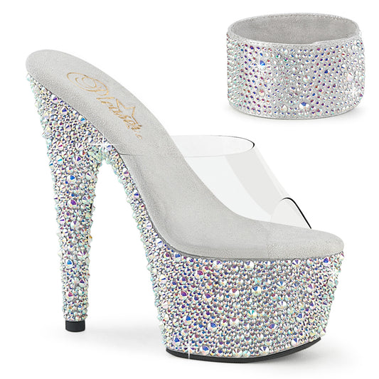 【PLEASER】BEJEWELED-712MS シューズ Clr/Slv AB RS【取寄】