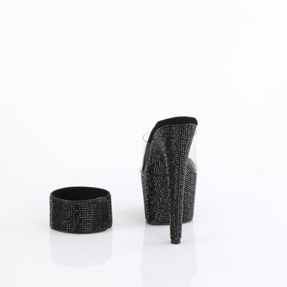 【PLEASER】BEJEWELED-712RS シューズ Clr/Blk RS【取寄】