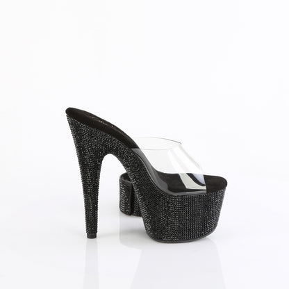 【PLEASER】BEJEWELED-712RS プラットフォームシューズ Clr/Blk RS【取寄】