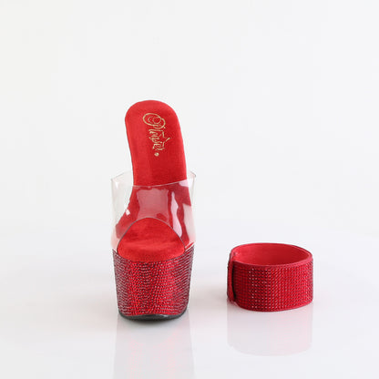 【PLEASER】BEJEWELED-712RS シューズ Clr/Ruby Red RS【取寄】