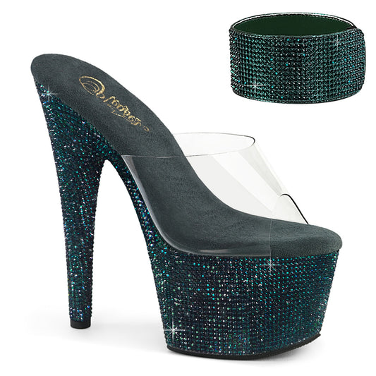 【PLEASER】BEJEWELED-712RS シューズ Clr/Emerald Green RS【取寄】