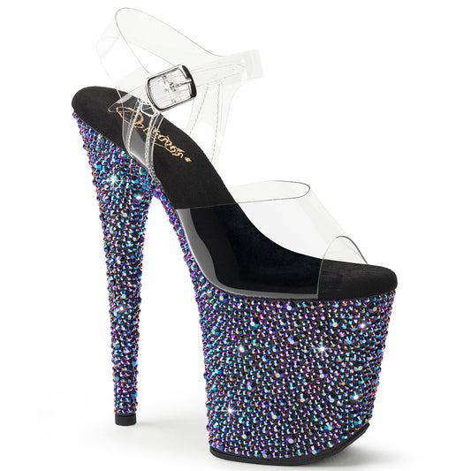 【PLEASER】BEJEWELED-808MS シューズ Clr/Blk Multi RS【取寄】