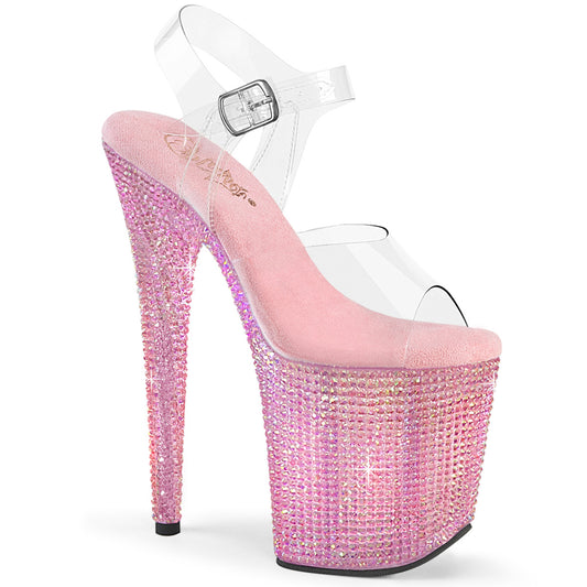 【PLEASER】BEJEWELED-808RRS シューズ Clr/B. Pink RS【取寄】