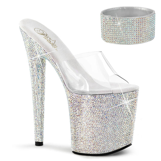 【PLEASER】BEJEWELED-812RS シューズ Clr/Slv Multi RS【取寄】