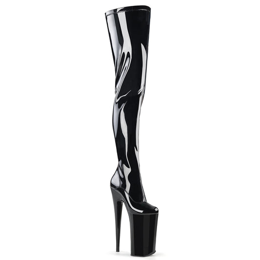 【PLEASER】BEYOND-4000 シューズ Blk Stretch Pat/Blk【取寄】