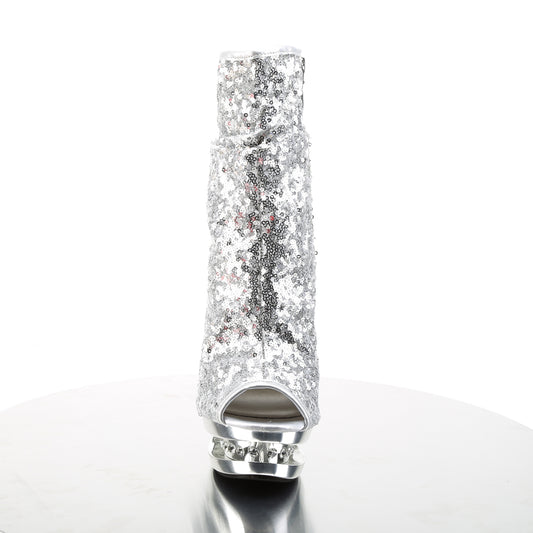 【PLEASER】BLONDIE-R-1008 シューズ Slv Sequins/Slv Chrome【取寄】