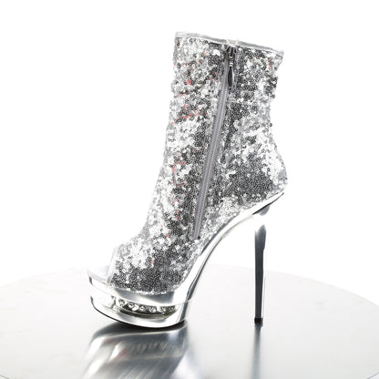 【PLEASER】BLONDIE-R-1008 シューズ Slv Sequins/Slv Chrome【取寄】