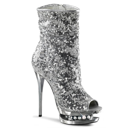 【PLEASER】BLONDIE-R-1008 シューズ Slv Sequins/Slv Chrome【取寄】