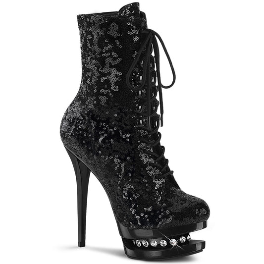 【PLEASER】BLONDIE-R-1020 シューズ Blk Sequins/Blk【取寄】