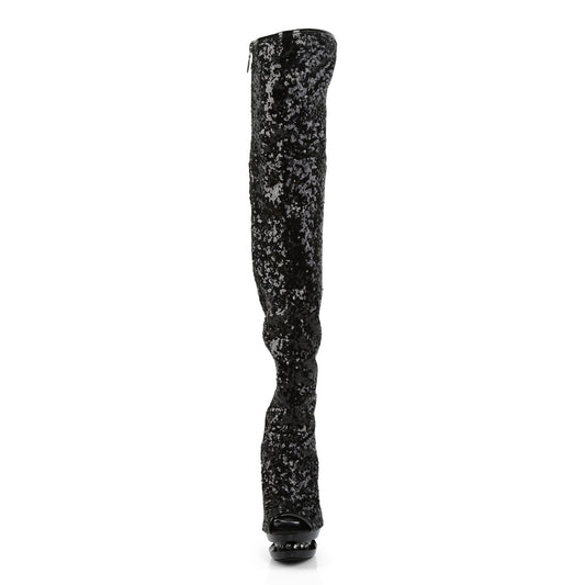 【PLEASER】BLONDIE-R-3011 シューズ Blk Sequins/Blk【取寄】