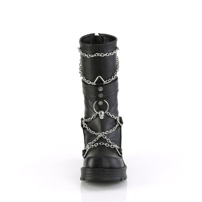 【DEMONIA】BRATTY-120 ミドルブーツ Blk Vegan Leather【取寄】
