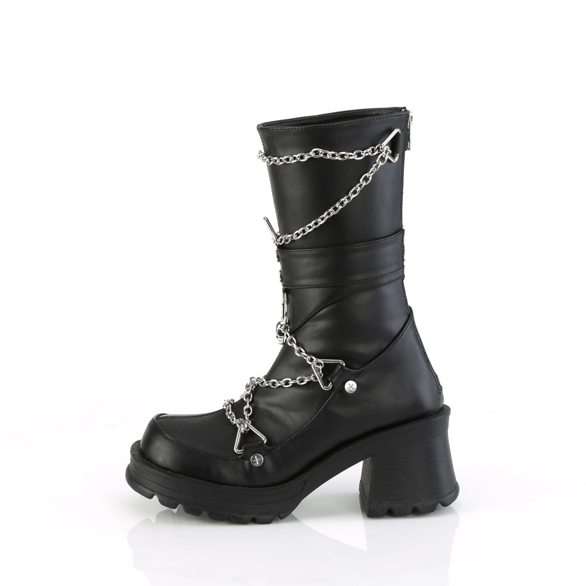 【DEMONIA】BRATTY-120 ミドルブーツ Blk Vegan Leather【取寄】