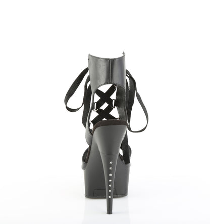 【PLEASER】CAPTIVA-600-14 プラットフォームシューズ Blk Faux Leather/Blk Matte【取寄】