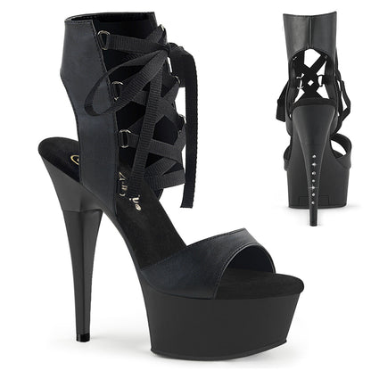 【PLEASER】CAPTIVA-600-14 シューズ Blk Faux Leather/Blk Matte【取寄】