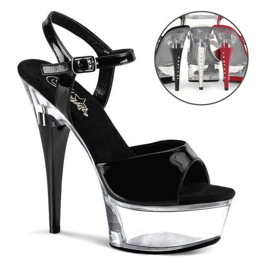 【PLEASER】CAPTIVA-609 プラットフォームシューズ Blk Pat/Clr【取寄】